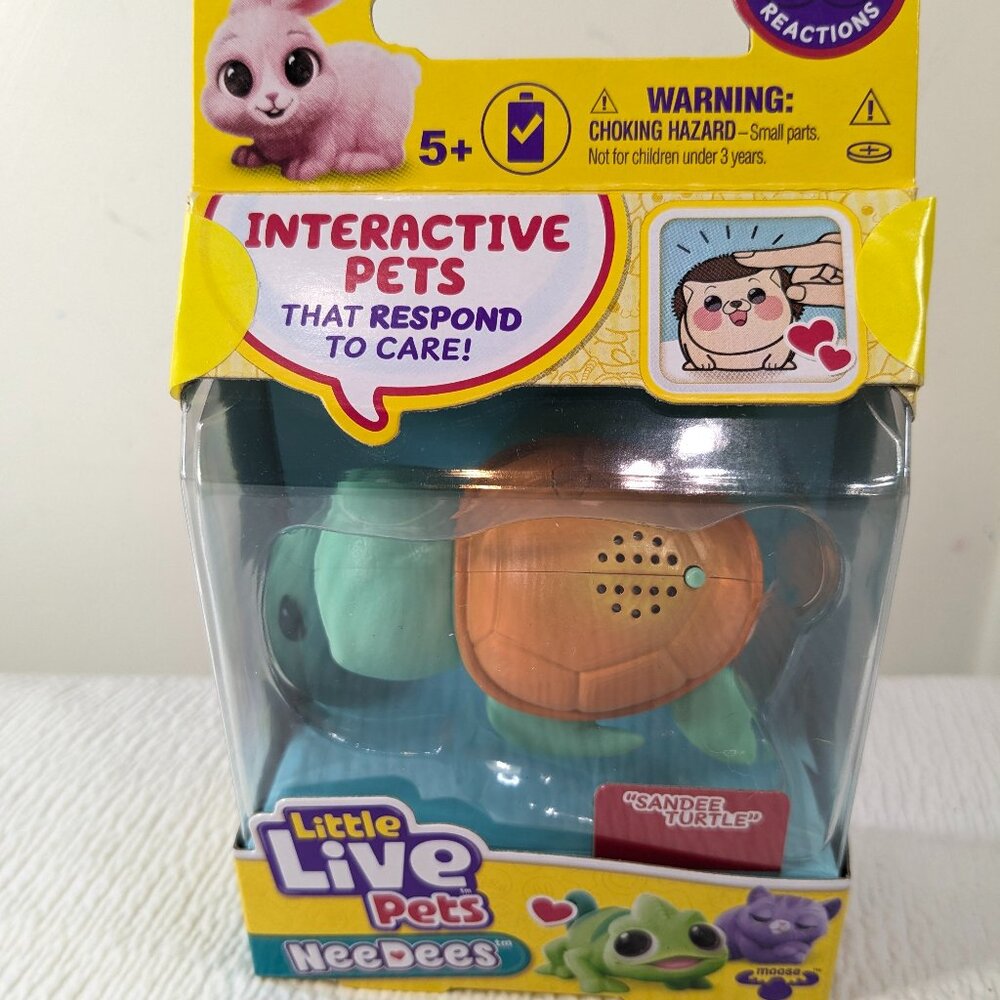NEW Little Live‎ Pets NeeDees Sandee Turtle Sandy Interactive Figure Moose toys